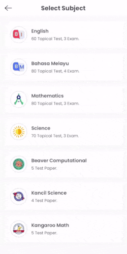 Pandai - term exam screenshot mobile app