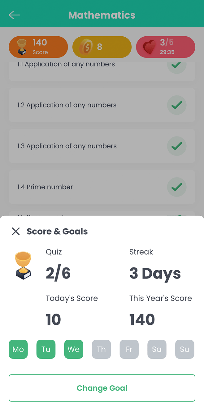Pandai - Quiz Score app screenshot